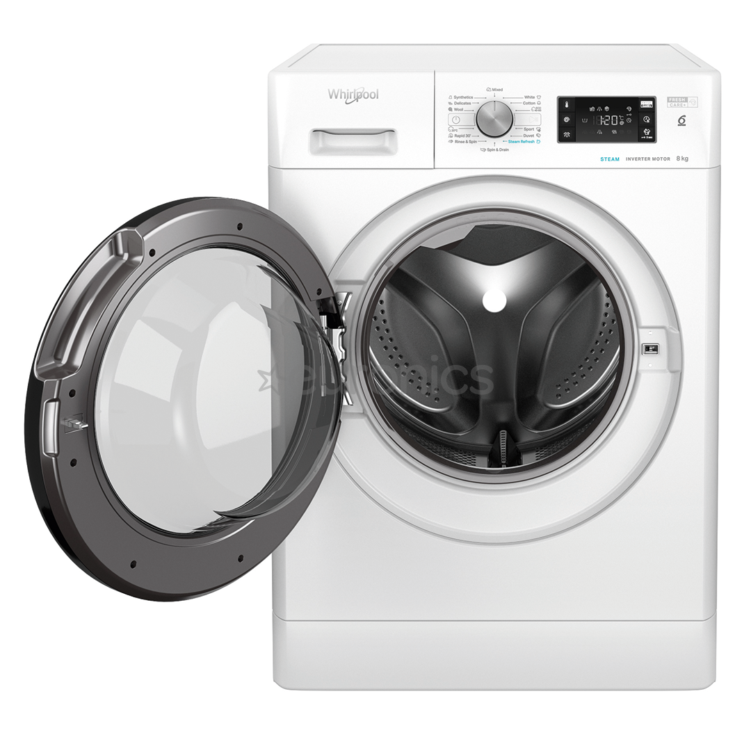 Whirlpool, 8 kg, dziļums 63 cm, 1400 apgr/min., balta - Veļas mazgājamā mašīna ar priekšējo ielādi