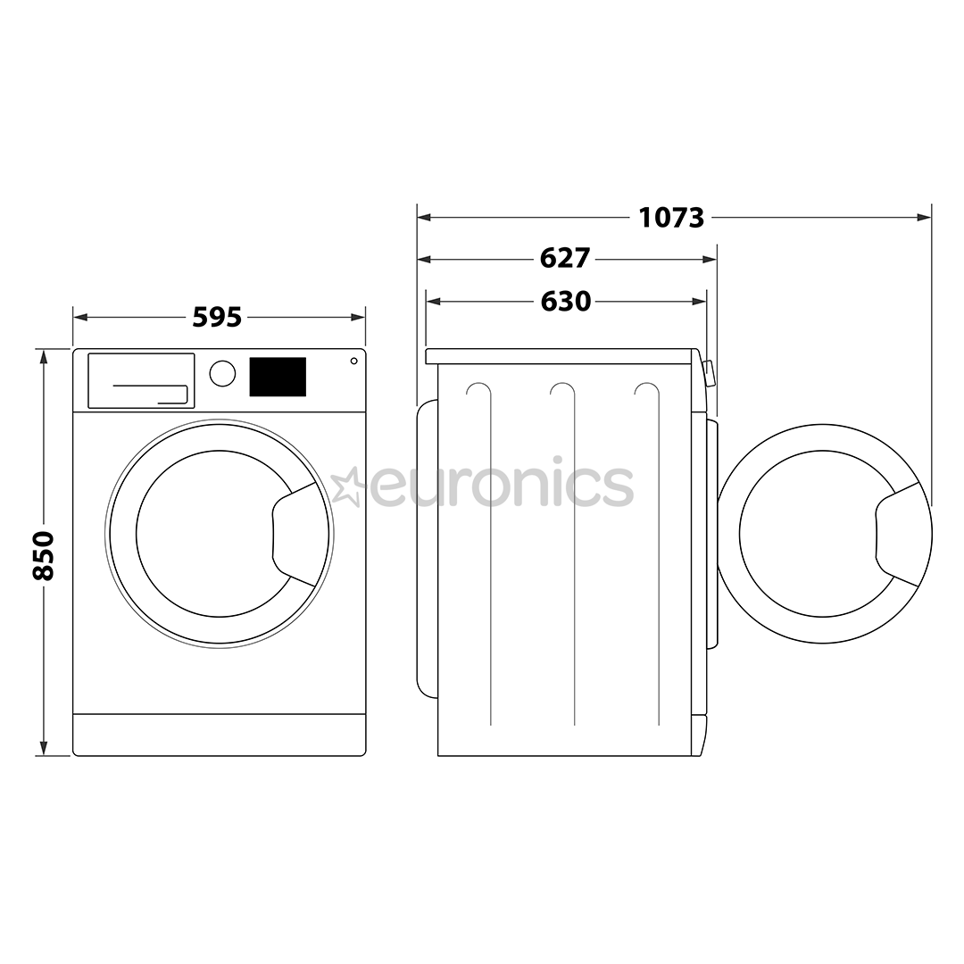 Whirlpool, 8 kg, dziļums 63 cm, 1400 apgr/min., balta - Veļas mazgājamā mašīna ar priekšējo ielādi