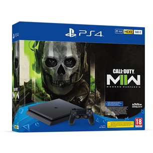 Sony PlayStation 4 Slim, 500 GB + Call of Duty: Modern Warfare II, melna - Spēļu konsole