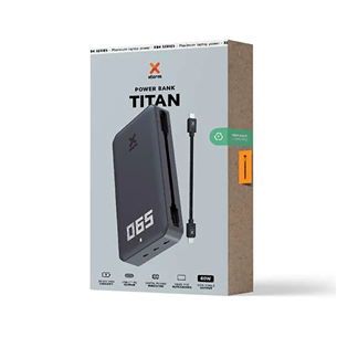 Xtorm Titan, 24 000 mAh, 60 W, melna - Portatīvais barošanas avots