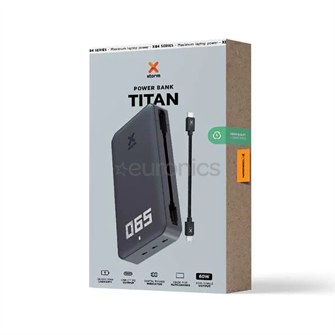 Xtorm Titan, 24 000 mAh, 60 W, black - Power bank