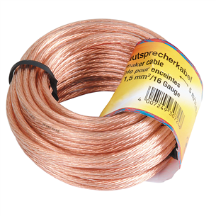 Hama Loudspeaker cable, 2 x 1,5 mm, 10 m, copper - Speaker cable 00205142