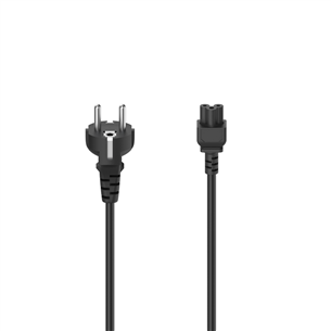 Hama Power Cord, 3-pin cloverleaf, black - Power cable 00200736