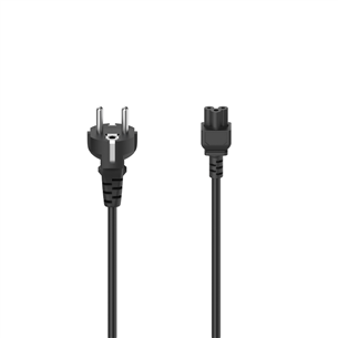 Hama Power Cord, 3-pin cloverleaf, melna - Vads