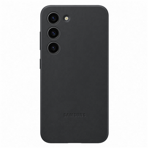 Samsung Leather Cover, Galaxy S23, āda, melna - Apvalks viedtālrunim