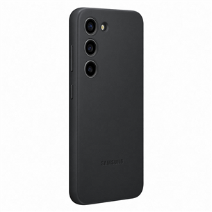Samsung Leather Cover, Galaxy S23, āda, melna - Apvalks viedtālrunim