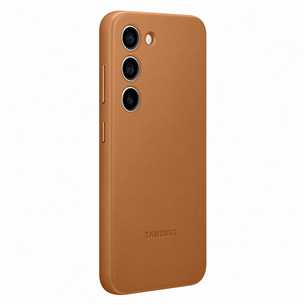 Samsung Leather Cover, Galaxy S23, āda, brūna - Apvalks viedtālrunim