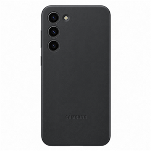 Samsung Galaxy S23+ Leather Case, āda, melna - Apvalks viedtālrunim EF-VS916LBEGWW