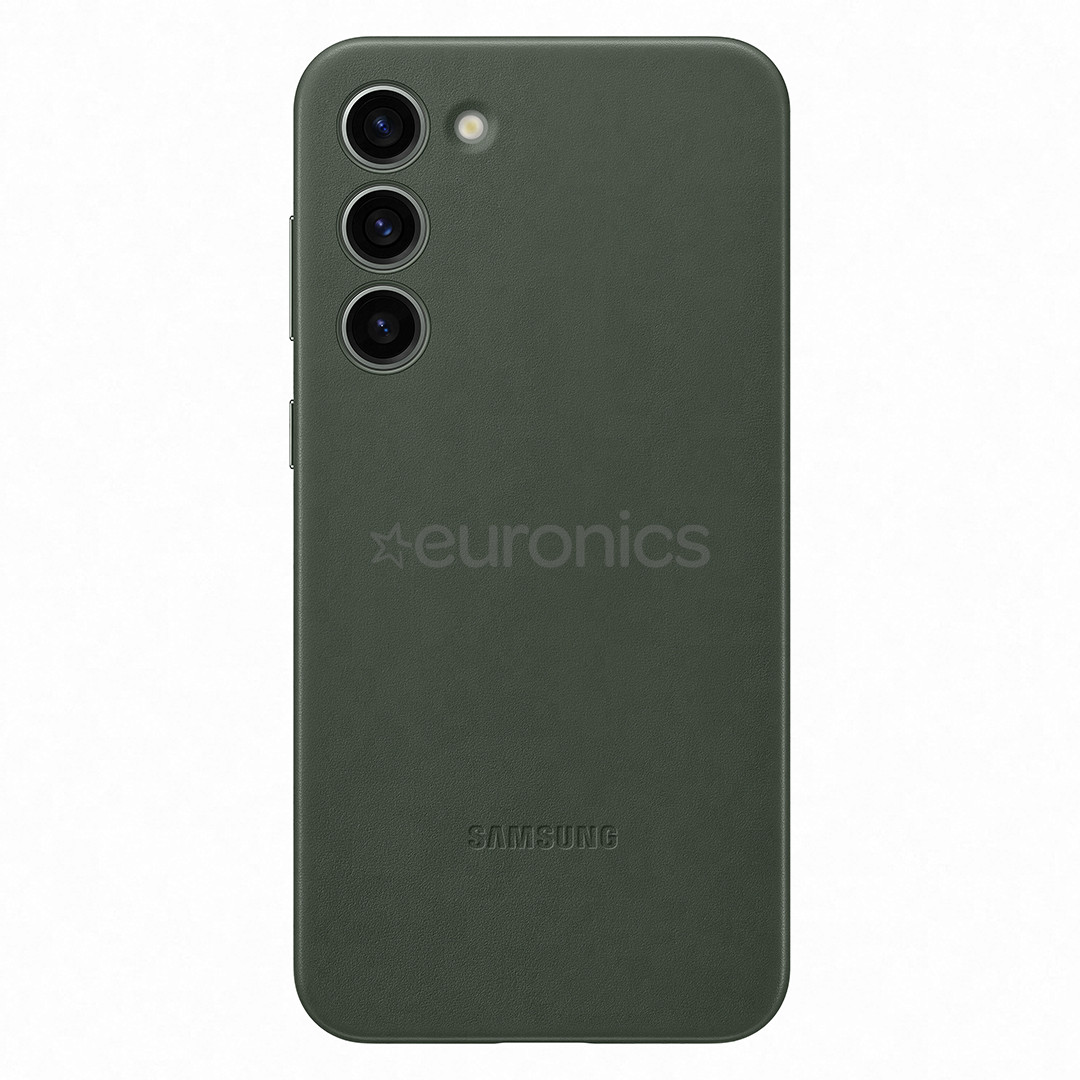 Samsung Leather Cover, Galaxy S23+, зеленый - Кожаный чехол
