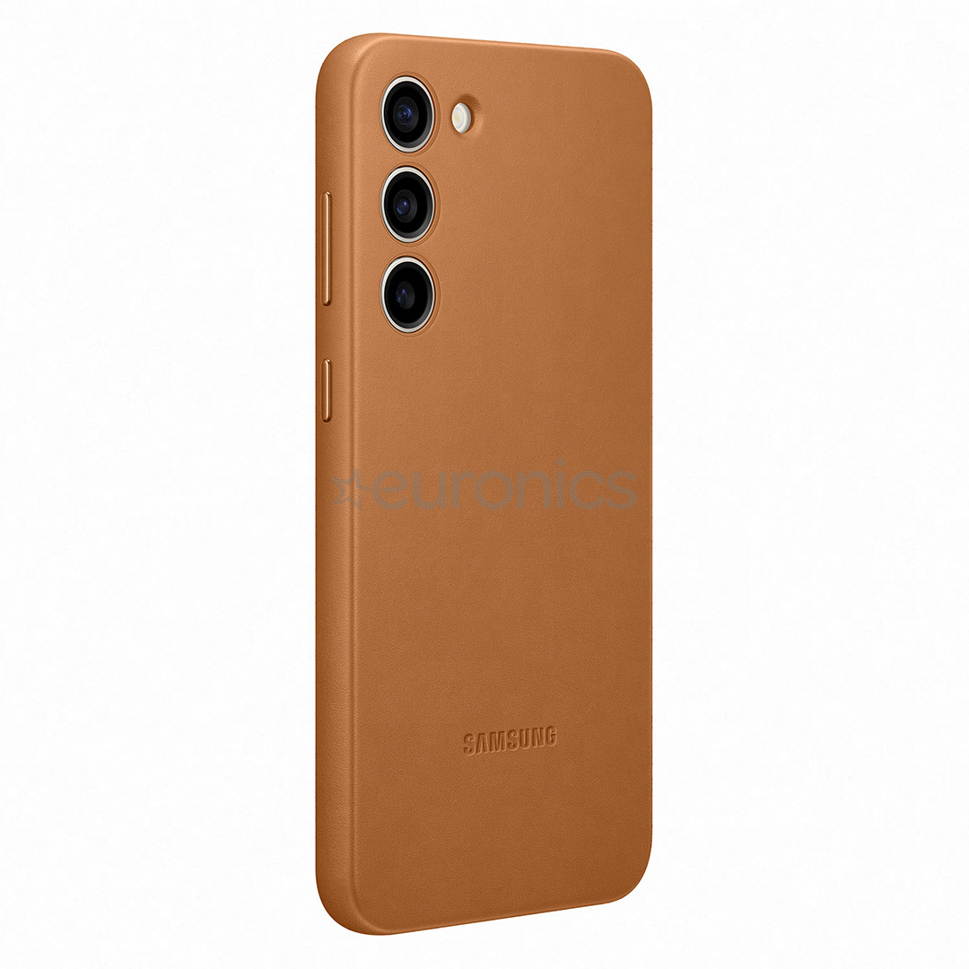 Samsung Galaxy S23+ Leather Case, āda, brūna - Apvalks viedtālrunim