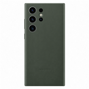 Samsung Galaxy S23 Ultra Leather Case, āda, zaļa - Apvalks viedtālrunim