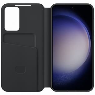 Samsung Galaxy S23+ Smart View Wallet Case, melna - Apvalks viedtālrunim