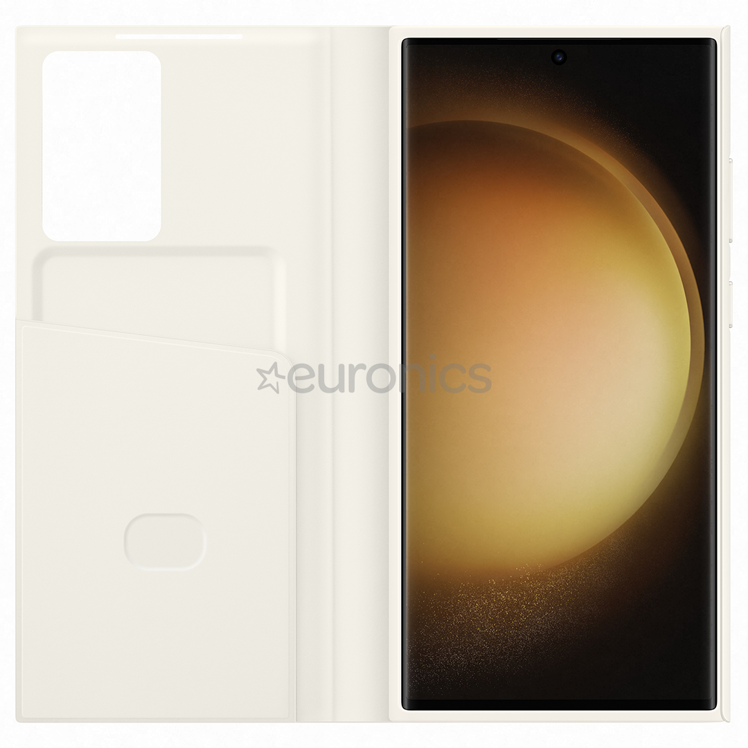 Samsung Smart View Wallet, Galaxy S23 Ultra, beige - Cover