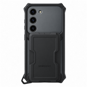 Samsung Galaxy S23 Rugged Gadget Case, melna - Apvalks viedtālrunim