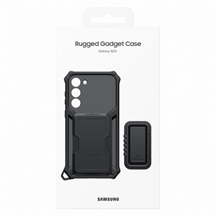 Samsung Galaxy S23+ Rugged Gadget Case, melna - Apvalks viedtālrunim