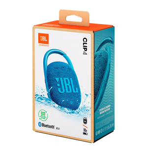 JBL Clip 4 Eco, zila - Portatīvais bezvadu skaļrunis