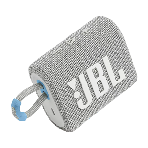 JBL GO 3 Eco, balta - Portatīvais bezvadu skaļrunis JBLGO3ECOWHT