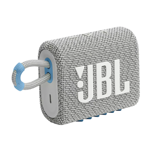 JBL GO 3 Eco, balta - Portatīvais bezvadu skaļrunis