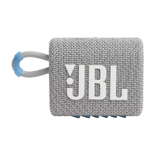 JBL GO 3 Eco, balta - Portatīvais bezvadu skaļrunis