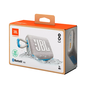 JBL GO 3 Eco, white - Portable Wireless Speaker