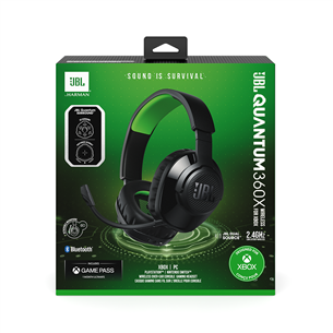 JBL Quantum 360X Console Wireless, Xbox, green/black - Wireless headphones