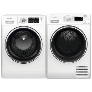 Whirlpool, 9 kg + 9 kg - Washing machine + clothes dryer FFD9469BCV+FFTM119X3