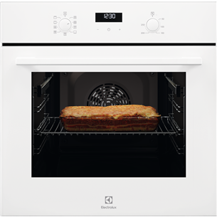 Electrolux SuroundCook 600, каталитическая очистка, 65 л, белый - Интегрируемый духовой шкаф