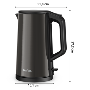 Tefal Double Layer, 1.5 L, 2000 W, grey - Kettle