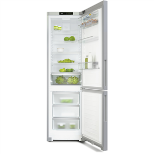 Miele, NoFrost, 371 L, 202 cm, stainless steel - Refrigerator