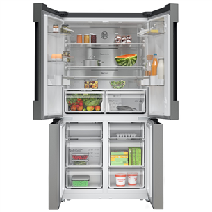 Bosch Series 6, French Door, 605 L, 183 cm, stainless steel - SBS-Refrigerator