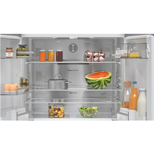 Bosch Series 4, French Door, 605 L, 183 cm, stainless steel - SBS-Refrigerator