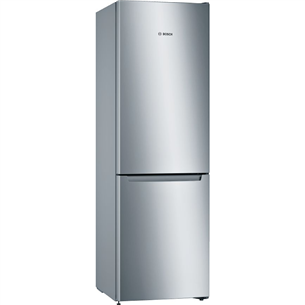 Bosch Series 2, NoFrost, 305 L, 186 cm, stainless steel - Refrigerator KGN36NLEA