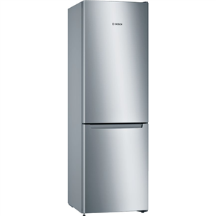 Bosch Series 2, NoFrost, 305 L, augstums 186 cm, nerūsējošā tērauda - Ledusskapis KGN36NLEA