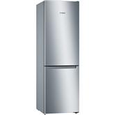 Bosch Series 2, NoFrost, 305 L, augstums 186 cm, nerūsējošā tērauda - Ledusskapis