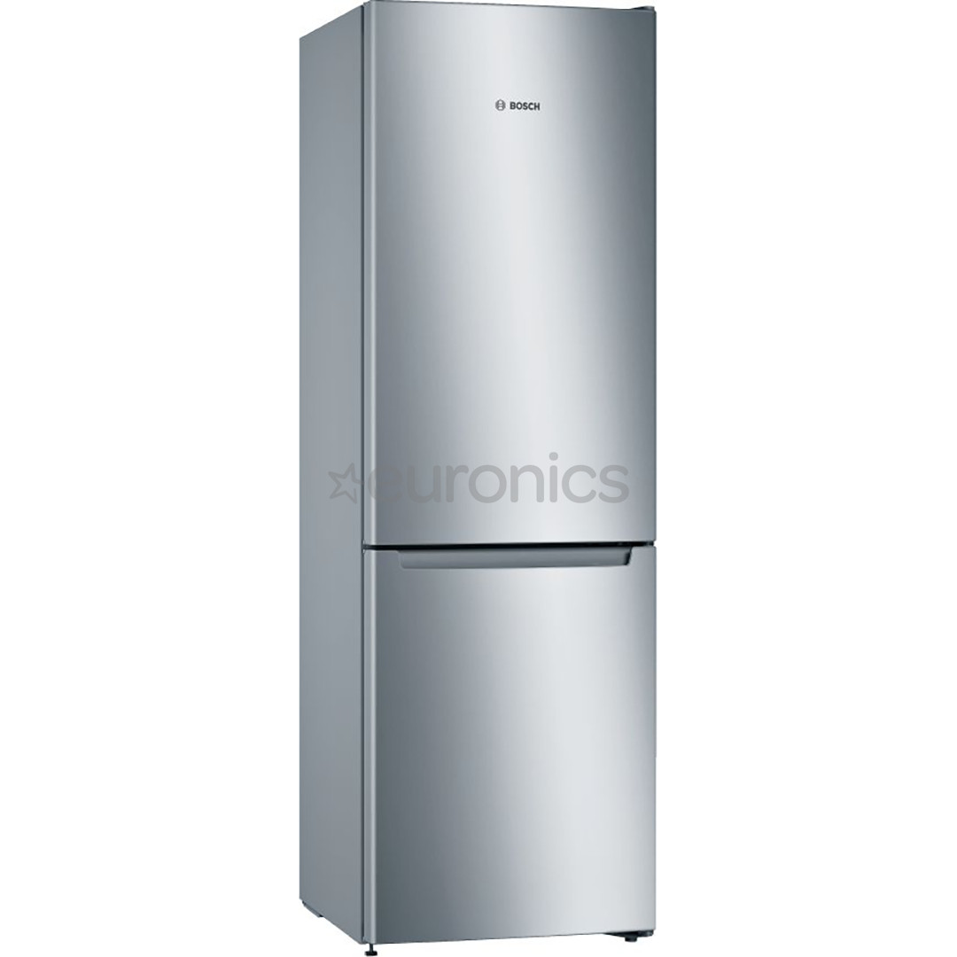 Bosch Series 2, NoFrost, 305 L, augstums 186 cm, nerūsējošā tērauda - Ledusskapis KGN36NLEA