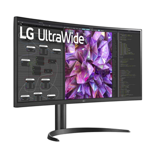 LG UltraWide WQ75C, 34'', QHD, LED IPS, USB-C, melna - Izliekts monitors