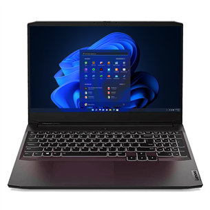 Lenovo IdeaPad Gaming 3 15ACH6, 15,6", FHD, 120 Гц, Ryzen 5, 8 ГБ, 512 ГБ, RTX 3050, ENG, черный - Ноутбук