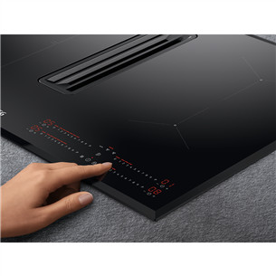 AEG 6000 Bridge, platums 80 cm, melna - Iebūvējama indukcijas plīts virsma ar tvaika nosūcēju