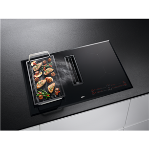 AEG 6000 Bridge, 80 cm, black - Built-in Induction ExtractorHob