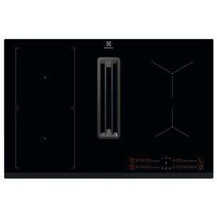 Electrolux 600 Bridge, 78 см, черный - Интегрируемая индукционная варочная панель с вытяжкой
