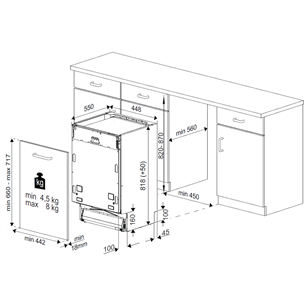 Beko, Beyond, 10 place settings, width 45 cm - Built-in Dishwasher