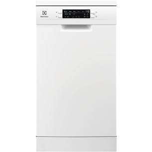 Electrolux 600 Slim, 10 komplekti, platums 44.6 cm, balta - Trauku mazgājamā mašīna ESS43210SW