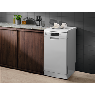 Electrolux 600 Slim, 10 komplekti, platums 44.6 cm, balta - Trauku mazgājamā mašīna