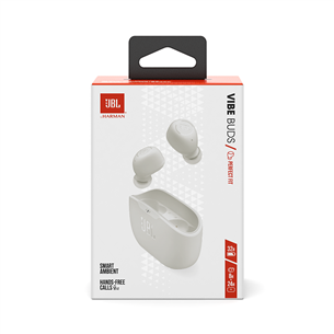 JBL Wave Buds, balta - Bezvadu austiņas