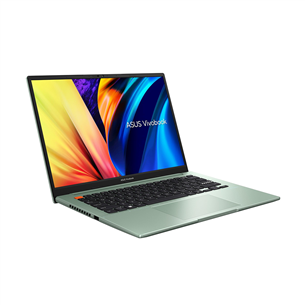 Asus Vivobook S 14 OLED, 14'', Ryzen 5, 8 GB, 512 GB, W11H, gaiši zaļa - Portatīvais dators