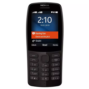 Nokia 210, melna - Mobilais telefons