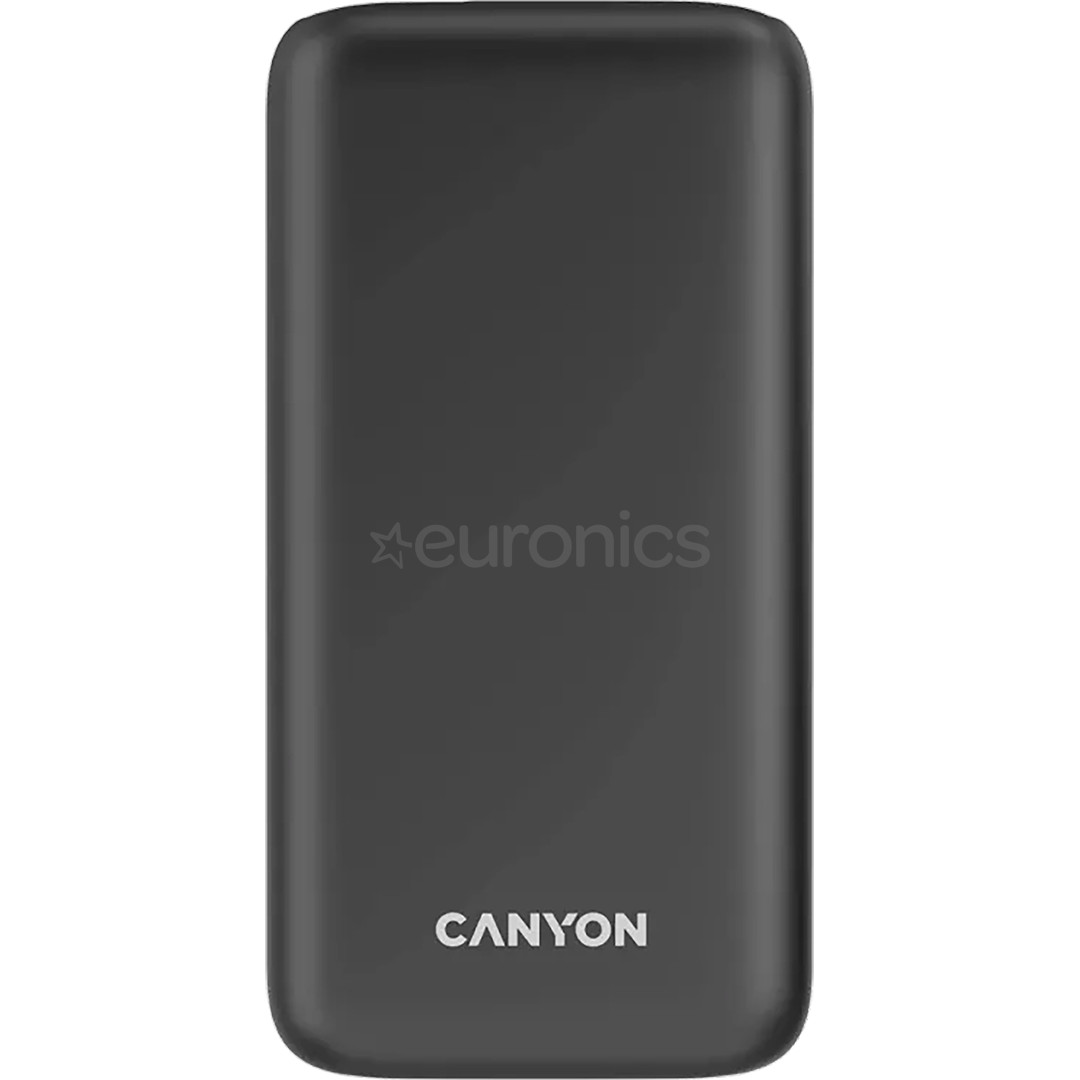 Canyon PB-301, 30 000 mAh, USB-A, USB-C, melna - Portatīvais barošanas avots