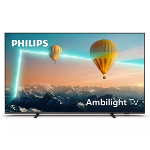 Philips PUS8007, 55'', 4K UHD, LED LCD, боковые ножки, серый - Телевизор