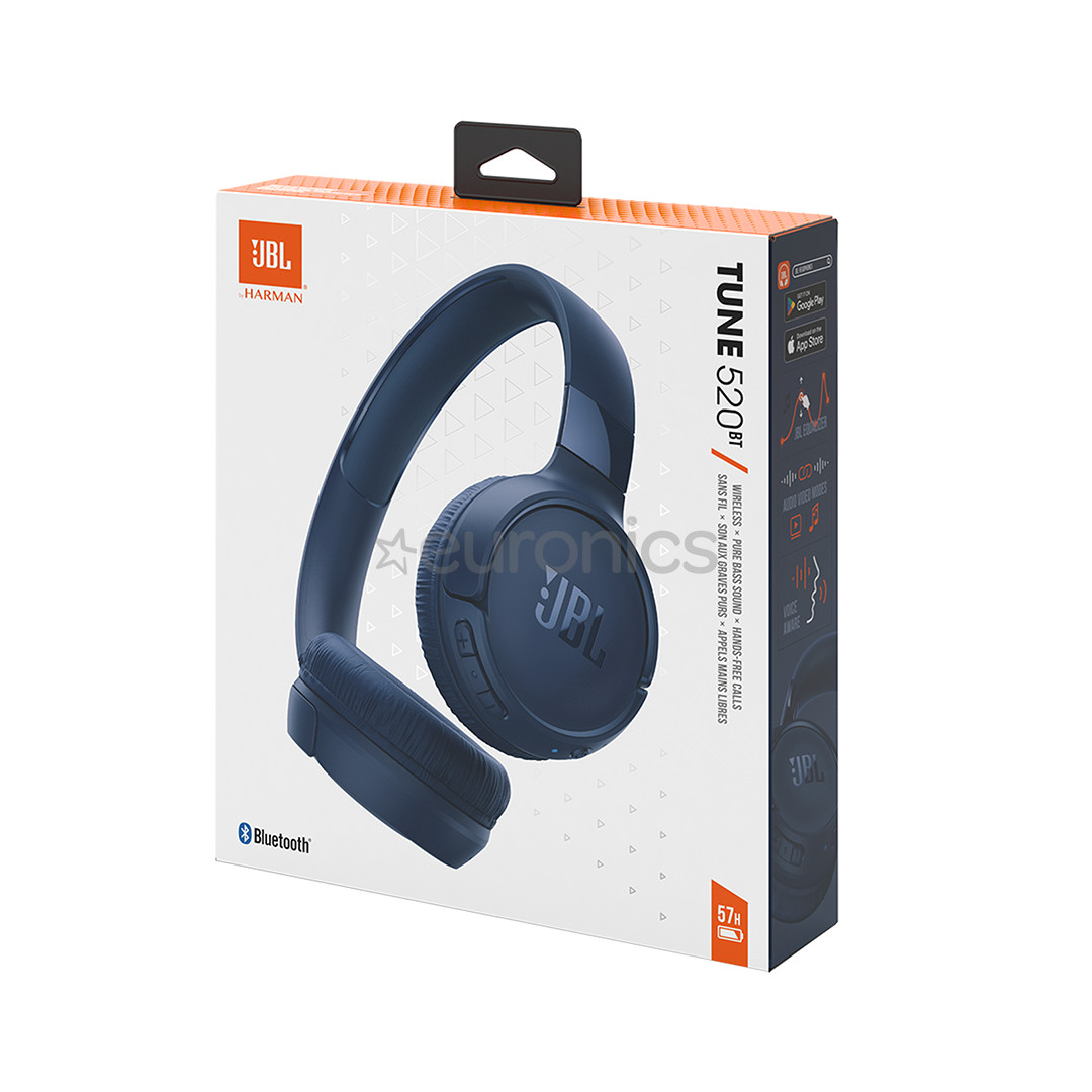 JBL Tune 520BT, blue - Wireless on-ear headphones