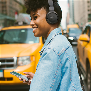 JBL Tune 670NC, adaptīvā trokšņu slāpēšana, melna - Bezvadu austiņas